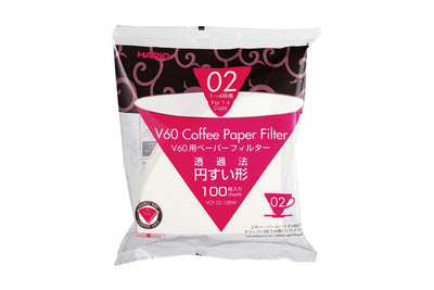Hario V60 Pour over Filters 100/pk.